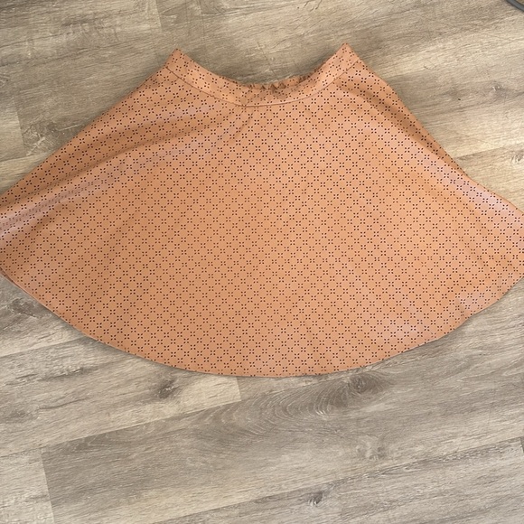 Faux leather Anthropologie skirt Sz 8 windowpane above knee Sunday in Brooklyn - Picture 2 of 9